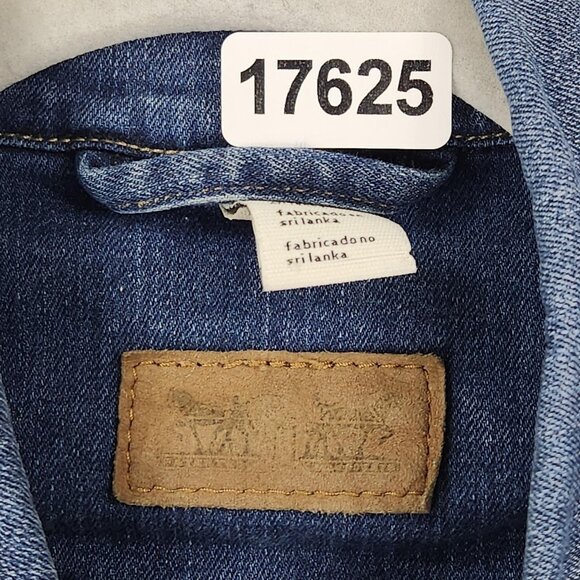 Levis Jacket Womens XL Blue Denim Trucker Jean Stretch Pockets Casual Button Up - Picture 7 of 13